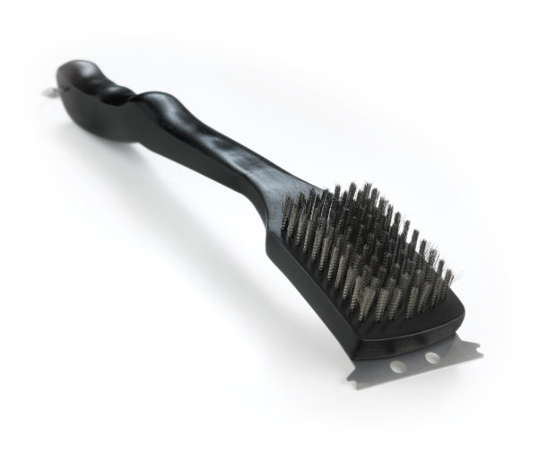 Grillbürste schwarz mit Edelstahlborsten 46 cm
